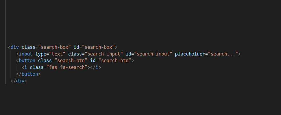 Basic HTML structure for floating placeholder search bar